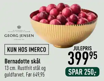 Imerco Bernadotte skål tilbud