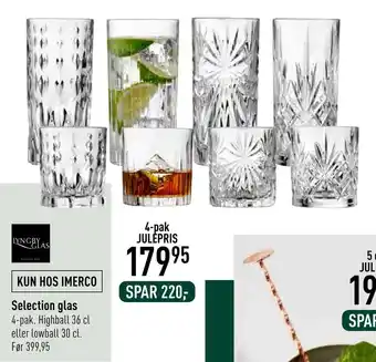 Imerco Selection glas tilbud