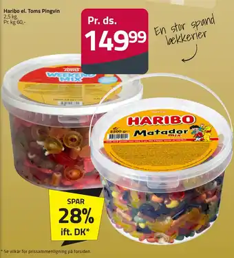 Fleggaard Haribo el. toms pingvin tilbud