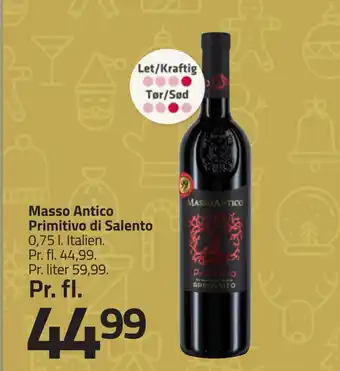 Fleggaard Masso antico primitivo di salento tilbud