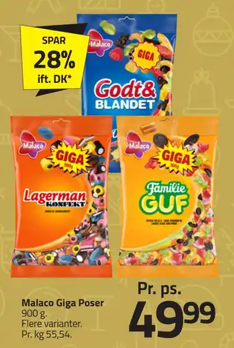 Fleggaard Malaco giga poser tilbud