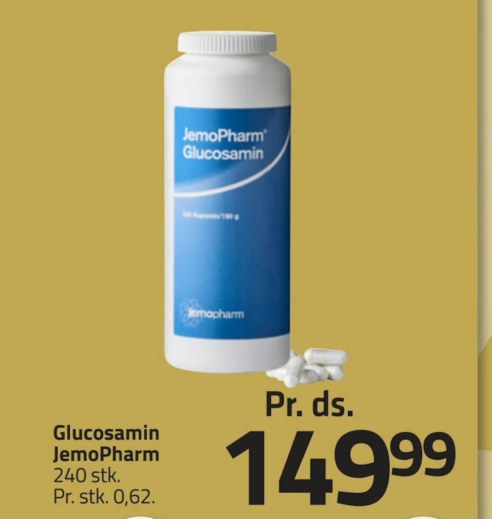 Glucosamin jemopharm tilbud hos Fleggaard