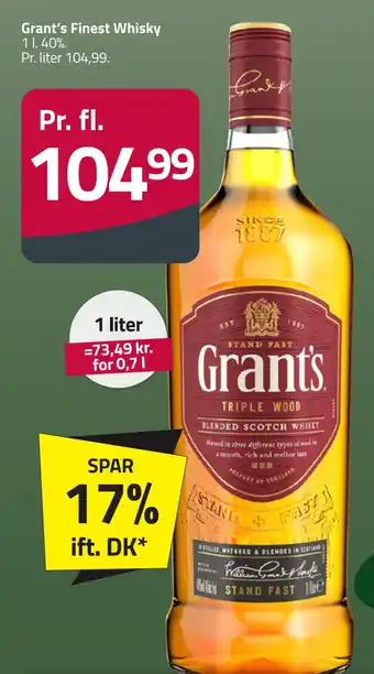 Fleggaard Grant's finest whisky tilbud