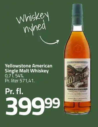 Fleggaard Yellowstone american single malt whiskey tilbud