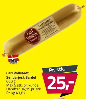 Fleggaard Carl vollstedt sønderjysk sardel tilbud