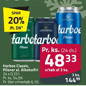 Fleggaard Harboe classic, pilsner el. alkoholfri tilbud
