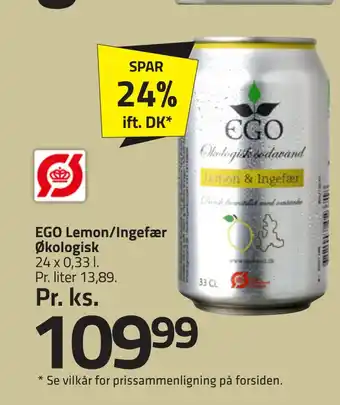 Fleggaard Ego lemon/ingefær økologisk tilbud