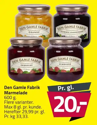 Fleggaard Den gamle fabrik marmelade tilbud