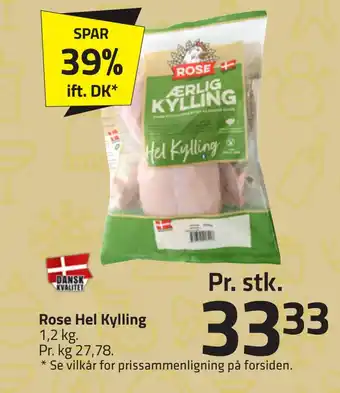 Fleggaard Rose hel kylling tilbud