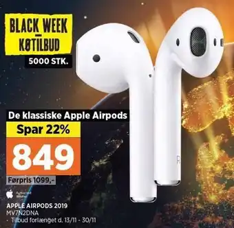 Power Apple airpods 2019 tilbud