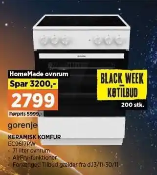 Power Keramisk komfur tilbud