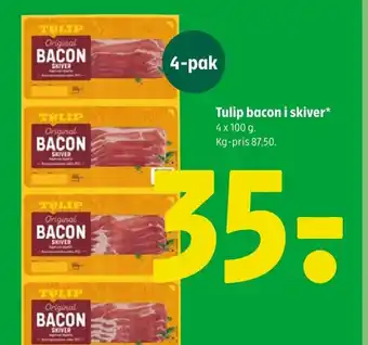 Coop 365 Tulip bacon i skiver tilbud