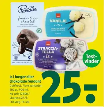 Coop 365 Is i bæger eller chokolade fondant tilbud