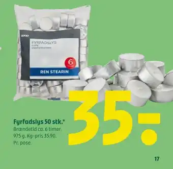 Coop 365 Fyrfadslys 50 stk. tilbud
