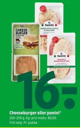 Cheeseburger eller panini