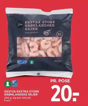 MENY GESTUS EKSTRA STORE GRØNLANDSKE REJER tilbud