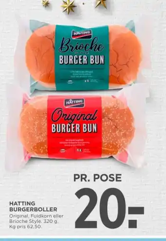 MENY HATTING BURGERBOLLER tilbud