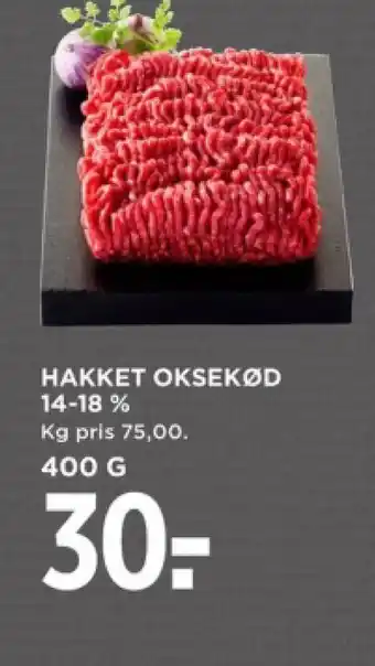 MENY HAKKET OKSEKØD 14-18% tilbud