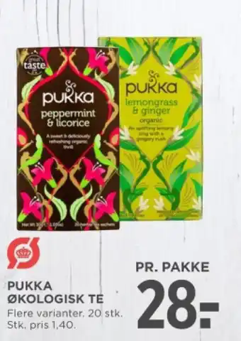 MENY PUKKA ØKOLOGISK TE tilbud