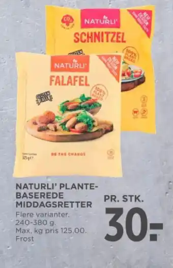MENY NATURLI' PLANTE-BASEREDE MIDDAGSRETTER tilbud