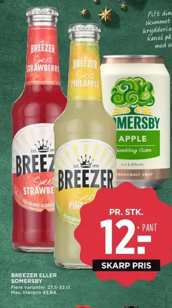 MENY BREEZER ELLER SOMERSBY tilbud