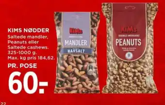 MENY KIMS NØDDER tilbud