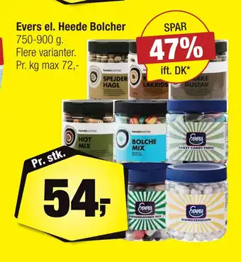 Calle Evers el. heede bolcher tilbud