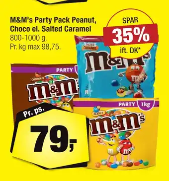 Calle M&m's party pack peanut, choco el. salted caramel tilbud