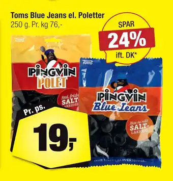 Calle Toms blue jeans el. poletter tilbud