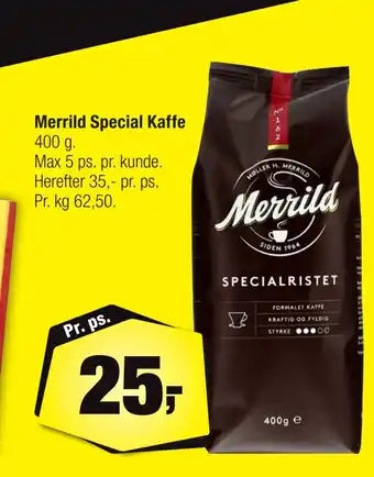 Calle Merrild special kaffe tilbud
