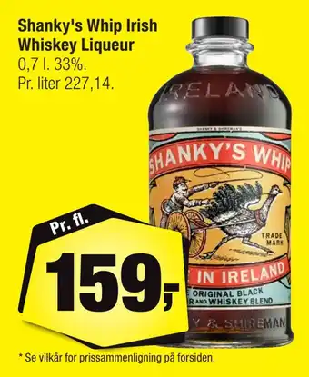 Calle Shanky's whip irish whiskey liqueur tilbud