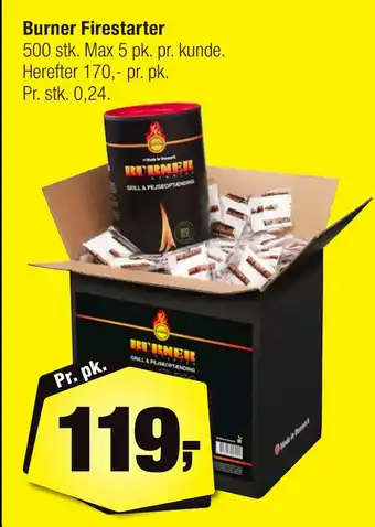 Calle Burner firestarter tilbud