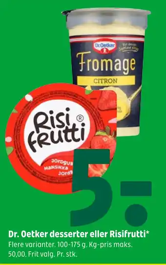 Dr. oetker desserter eller risifrutti