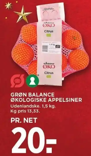 Grøn balance økologiske appelsiner