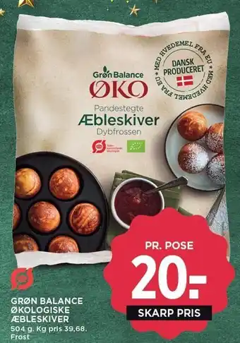 Grøn balance økologiske æbleskiver