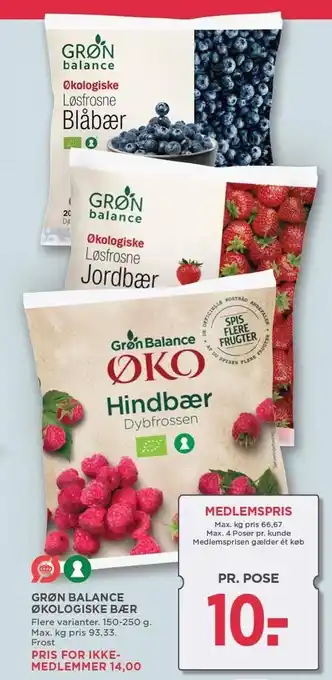 Grøn balance økologiske bær