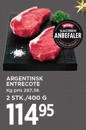 MENY Argentinsk entrecote tilbud