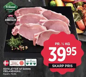 MENY Koteletter af dansk frilandsgris tilbud