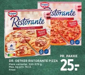 MENY Dr. oetker ristorante pizza tilbud