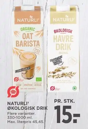 MENY Naturli' økologisk drik tilbud
