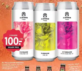 MENY Øl fra alefarm brewing tilbud