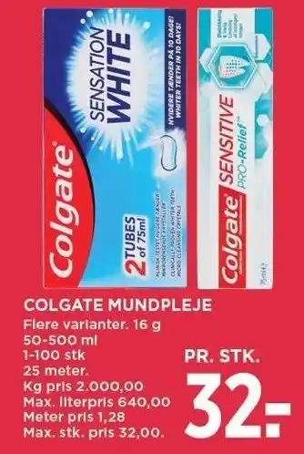 MENY Colgate mundpleje tilbud