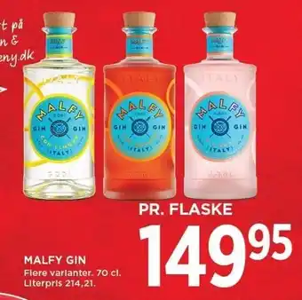 MENY Malfy gin tilbud
