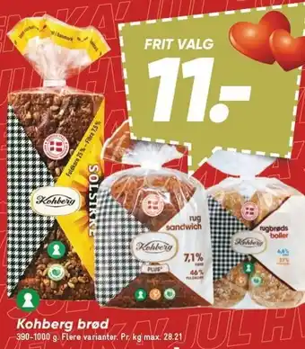 Bilka Kohberg brød tilbud