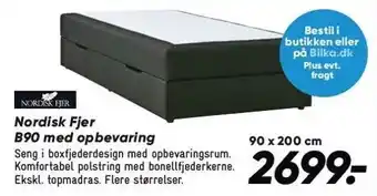 Bilka Nordisk fjer b90 med opbevaring tilbud