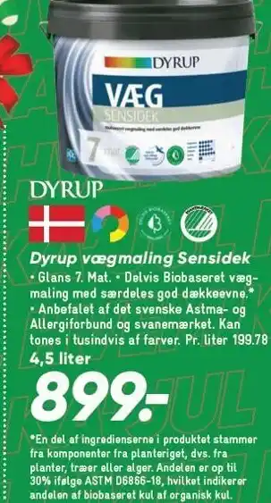 Bilka Dyrup vægmaling sensidek tilbud