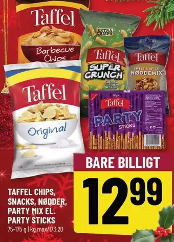Løvbjerg Taffel chips, snacks, nødder, party mix el. party sticks tilbud