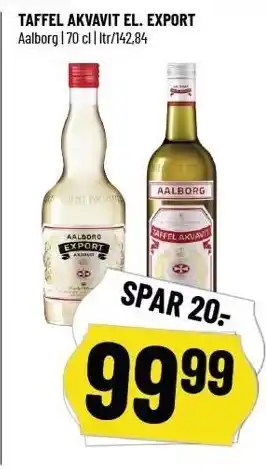 Løvbjerg Taffel akvavit el. export tilbud