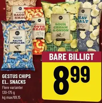 Løvbjerg Gestus chips el. snacks tilbud