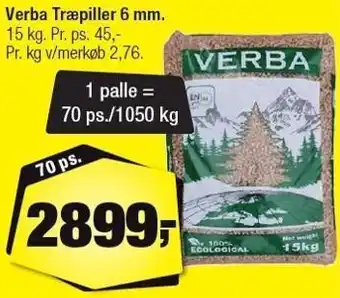 Verba træpiller 6 mm 15 kg
